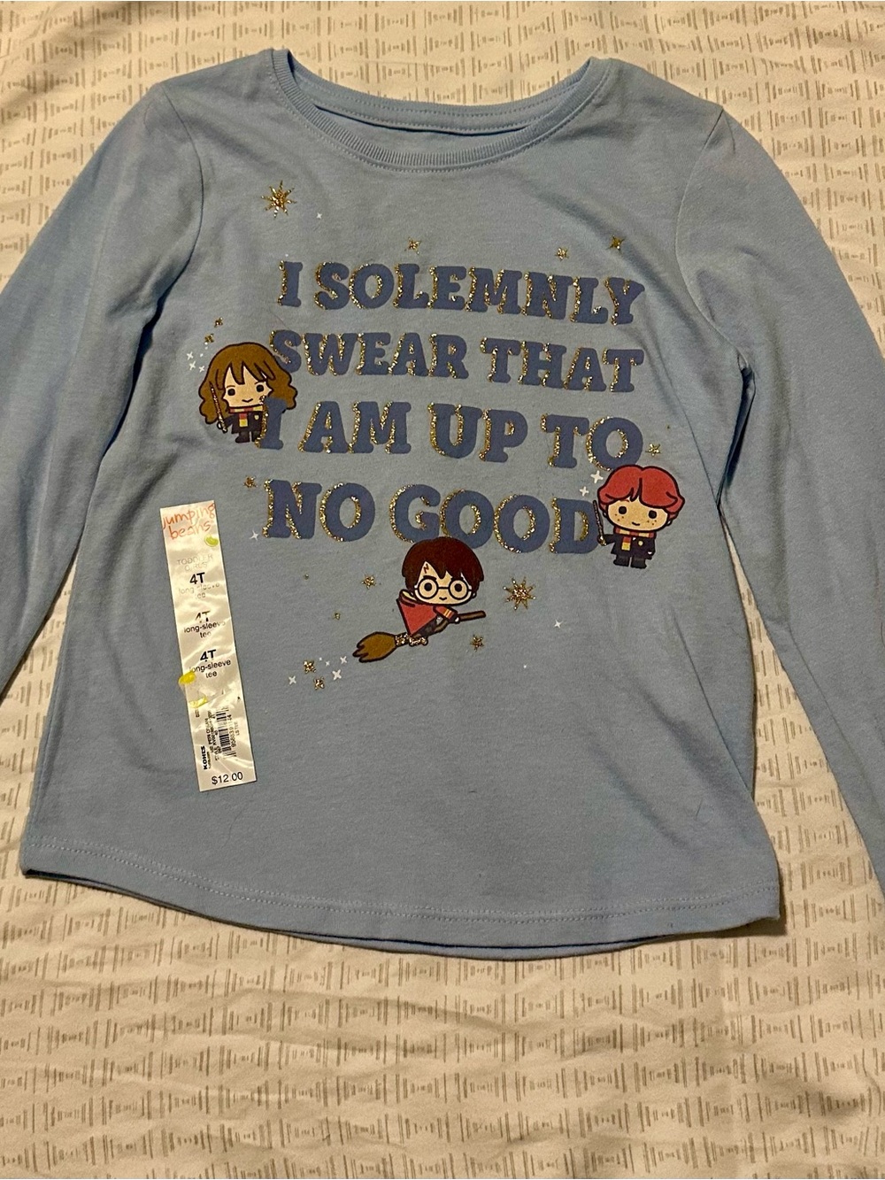 Jumping Beans Harry Potter Light Blue Long-Sleeve Tee with Character Graphics
